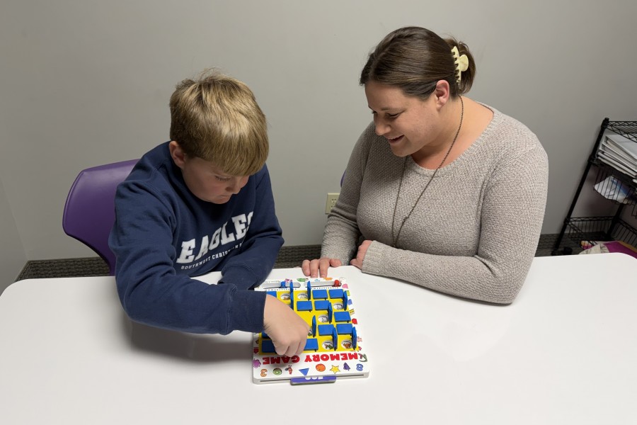 Child succeeding because of executive functioning skills learned at Math Around The Corner in Fort Worth, TX