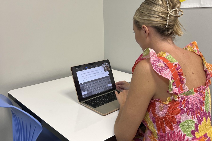 Child tutoring virtually from home during COVID-19