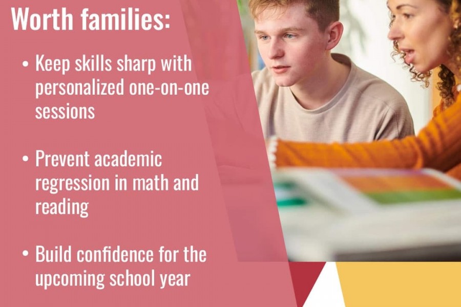 Tutor helping a student during a personalized summer tutoring session