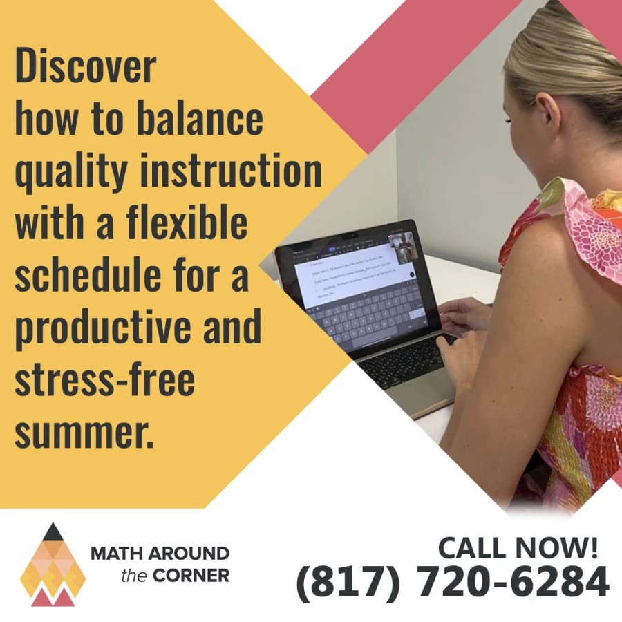 Student attending an online tutoring session on a laptop