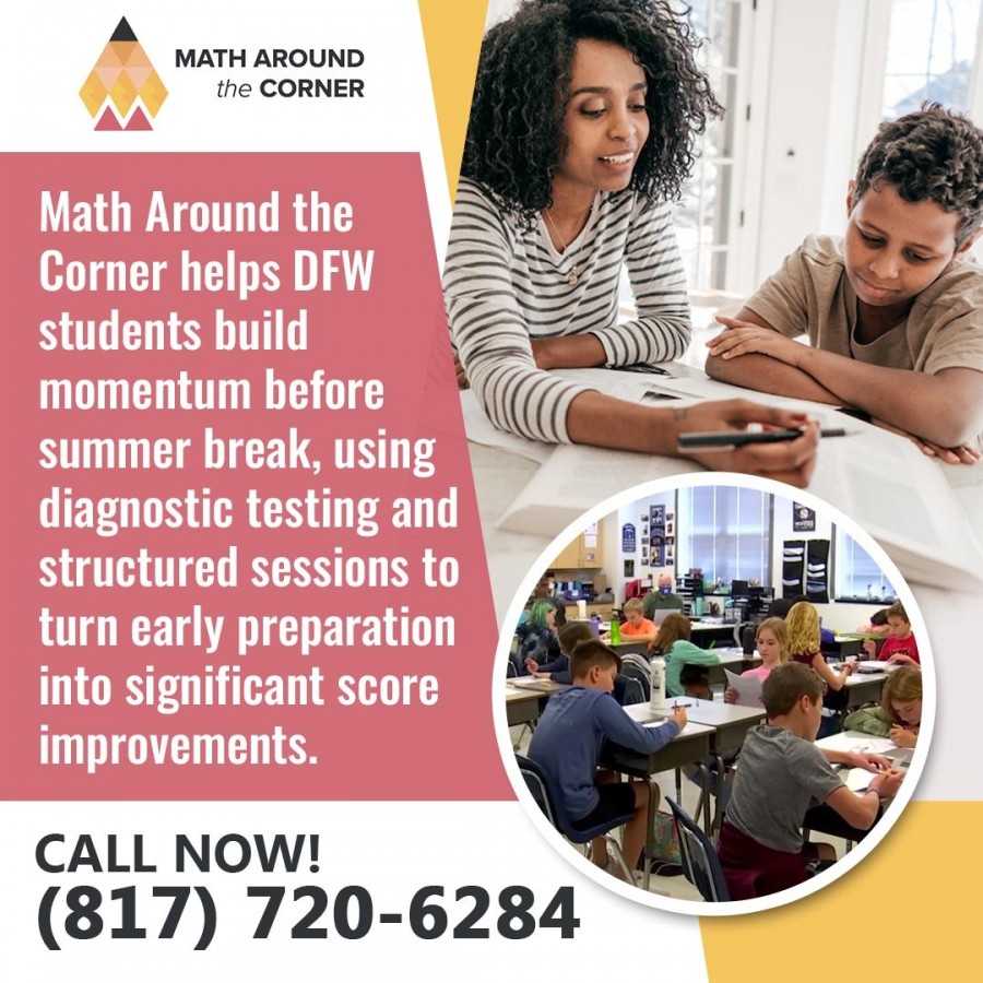 Tutor working with a student and a classroom of children participating in math learning activities.