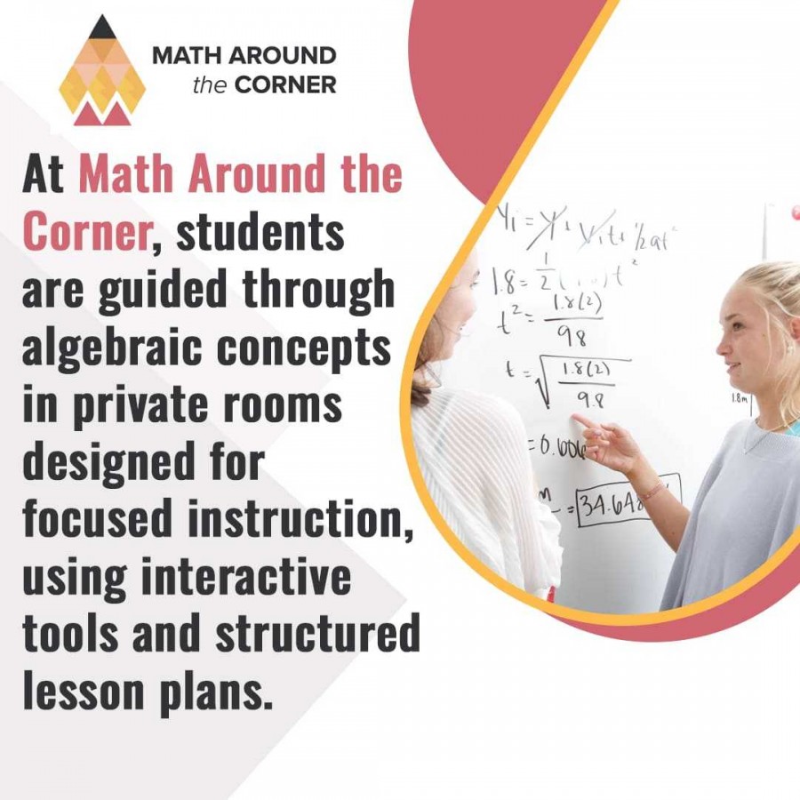 Student studying algebra with a focused, steady approach.